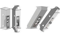 Hydronix 管道系統有垂直和傾斜兩種樣式